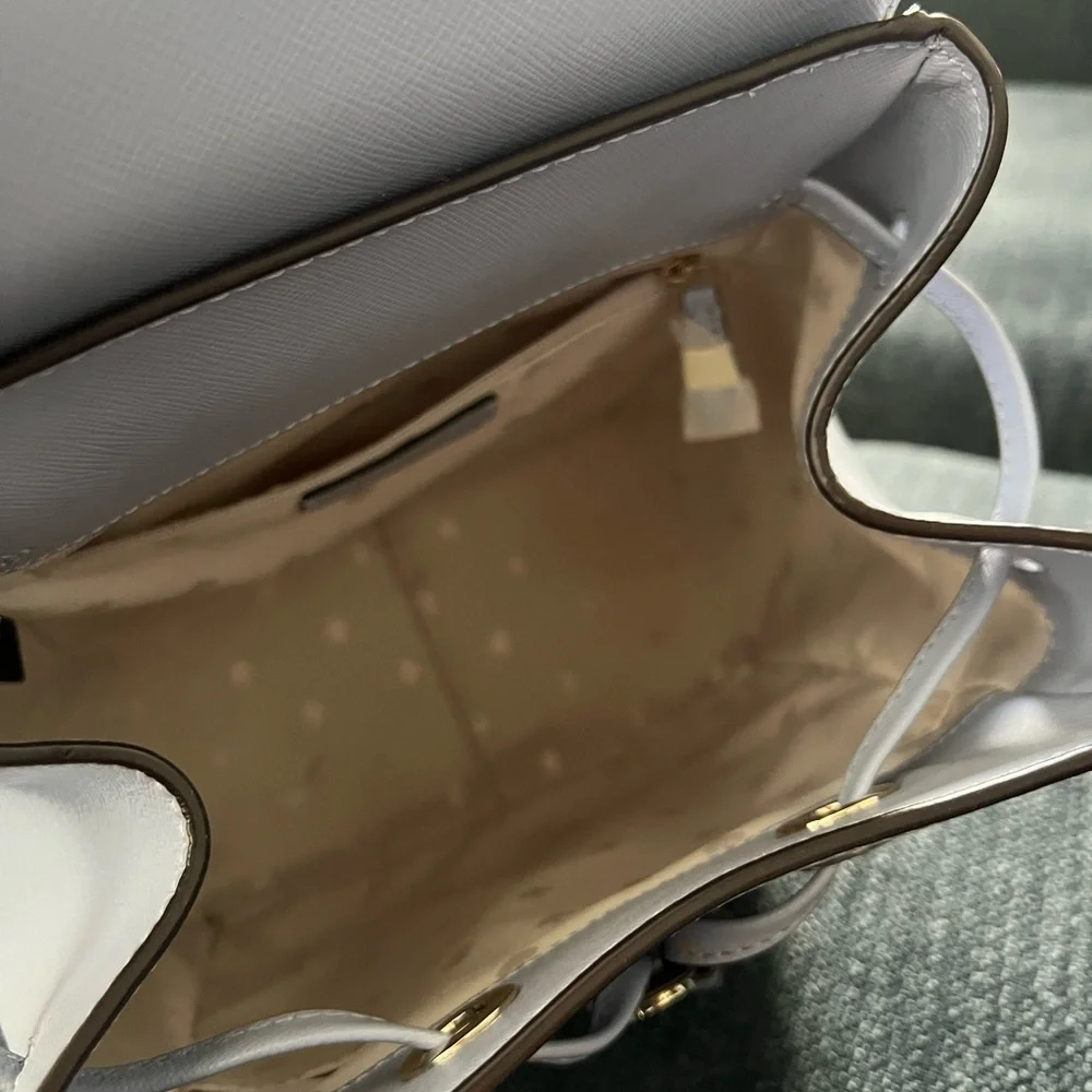 kate spade White Leather Backpack